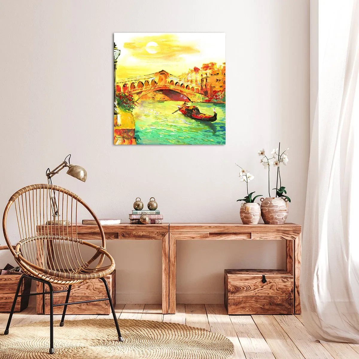 Impression sur toile - Image sur toile - Un pèlerinage d'amoureux - 50x50 cm