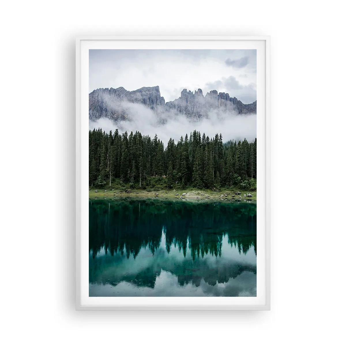 Affiche dans un cadre blanc - Poster - Chut, chut, ne réveillons pas l'eau qui dort - 70x100 cm