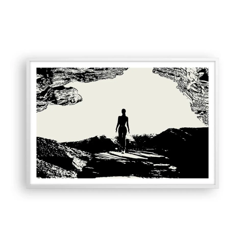 Affiche dans un cadre blanc - Poster - Nouveau look - 91x61 cm