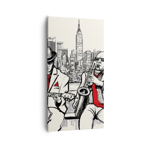 Impression sur toile - Image sur toile - improvisation new-yorkaise - 55x100 cm