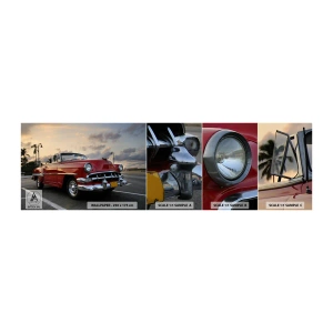 Échantillon de Papier Peint Autocollant Deluxe Sticker - La chaleur rouge des tropiques - Voiture, Automobile, Ancien - 100x30 cm