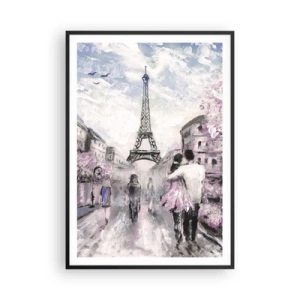 Affiche dans un cadre noir - Poster - Comment tomber amoureu, il faut juste... - 70x100 cm