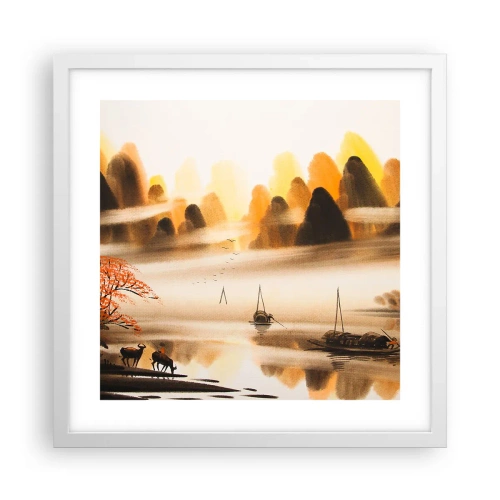 Affiche dans un cadre blanc - Poster - Plus loin que l'Extrême-Orient - 40x40 cm