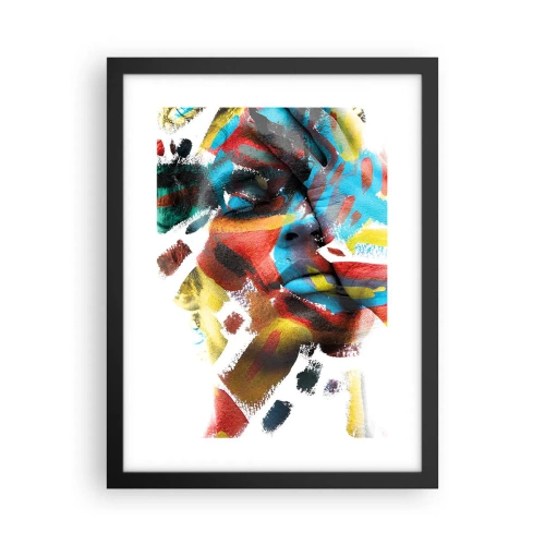Affiche dans un cadre noir - Poster - Personnalité colorée - 30x40 cm