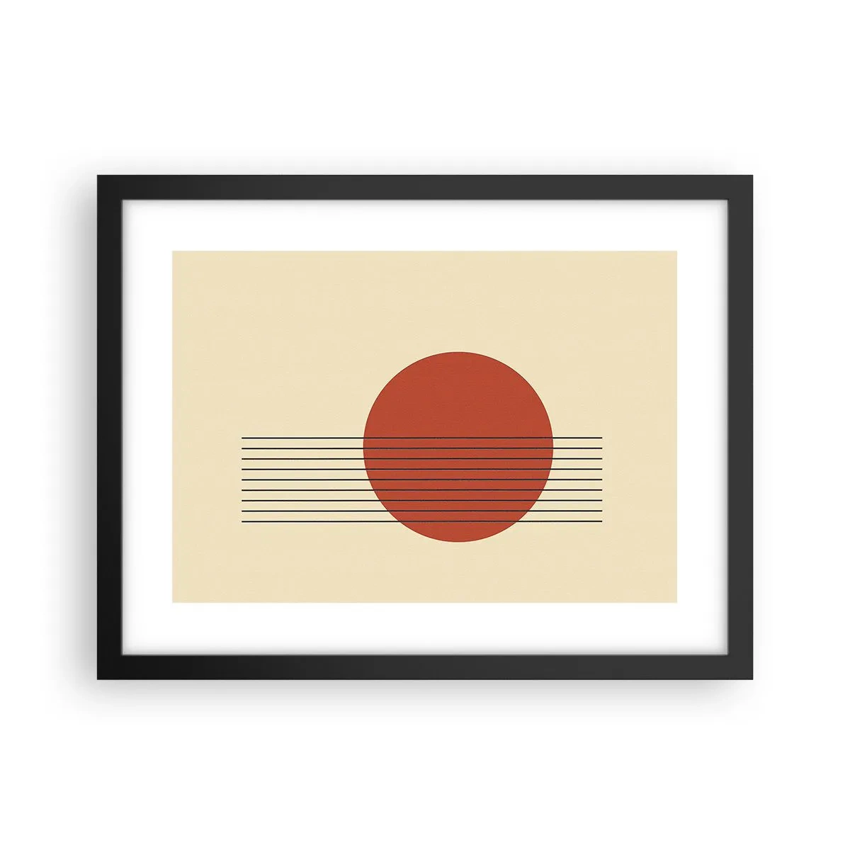 Affiche dans un cadre noir - Poster - Aux alentours et plus loin - 40x30 cm