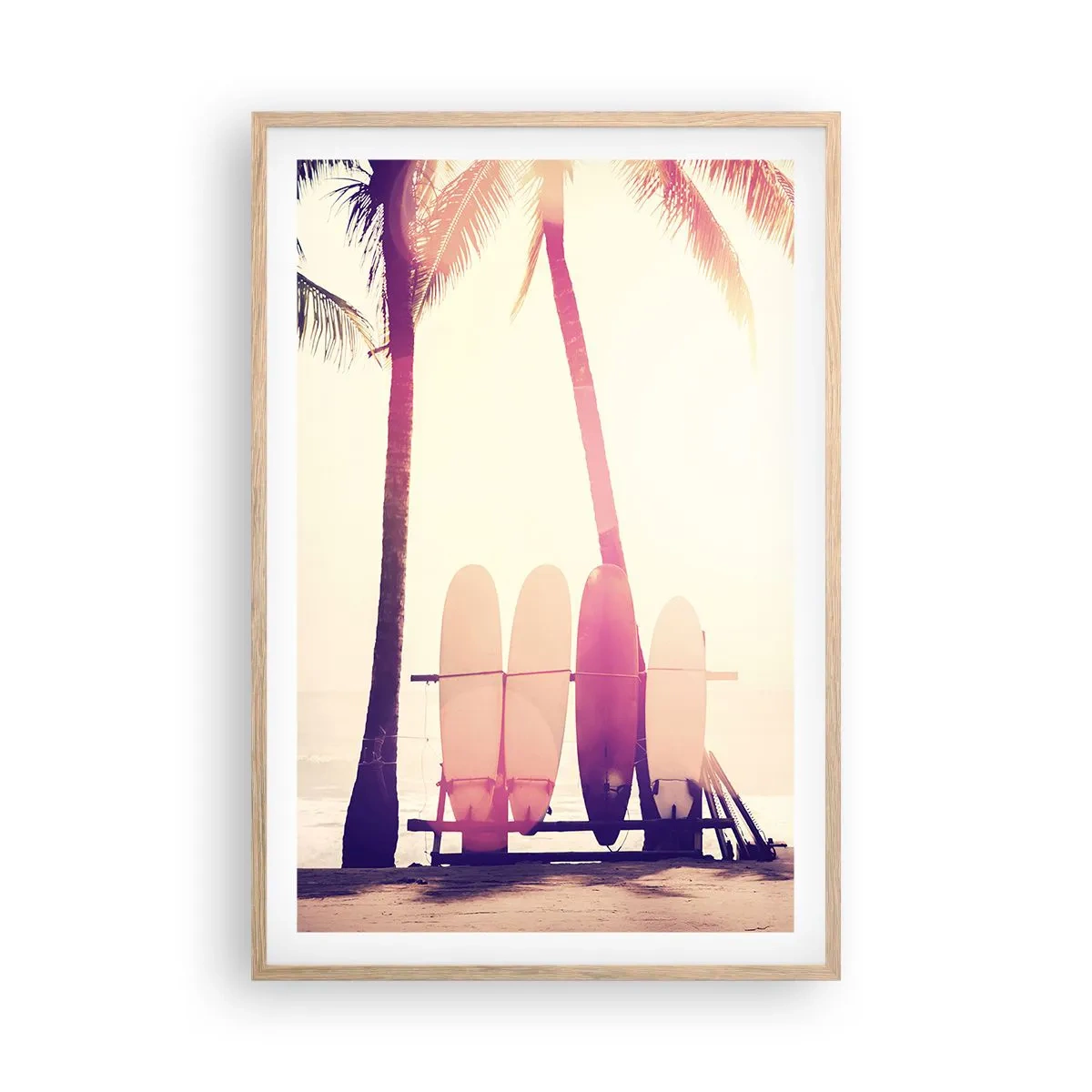 Affiche dans un chêne clair - Poster - Ca va être une journée magnifique - 61x91 cm