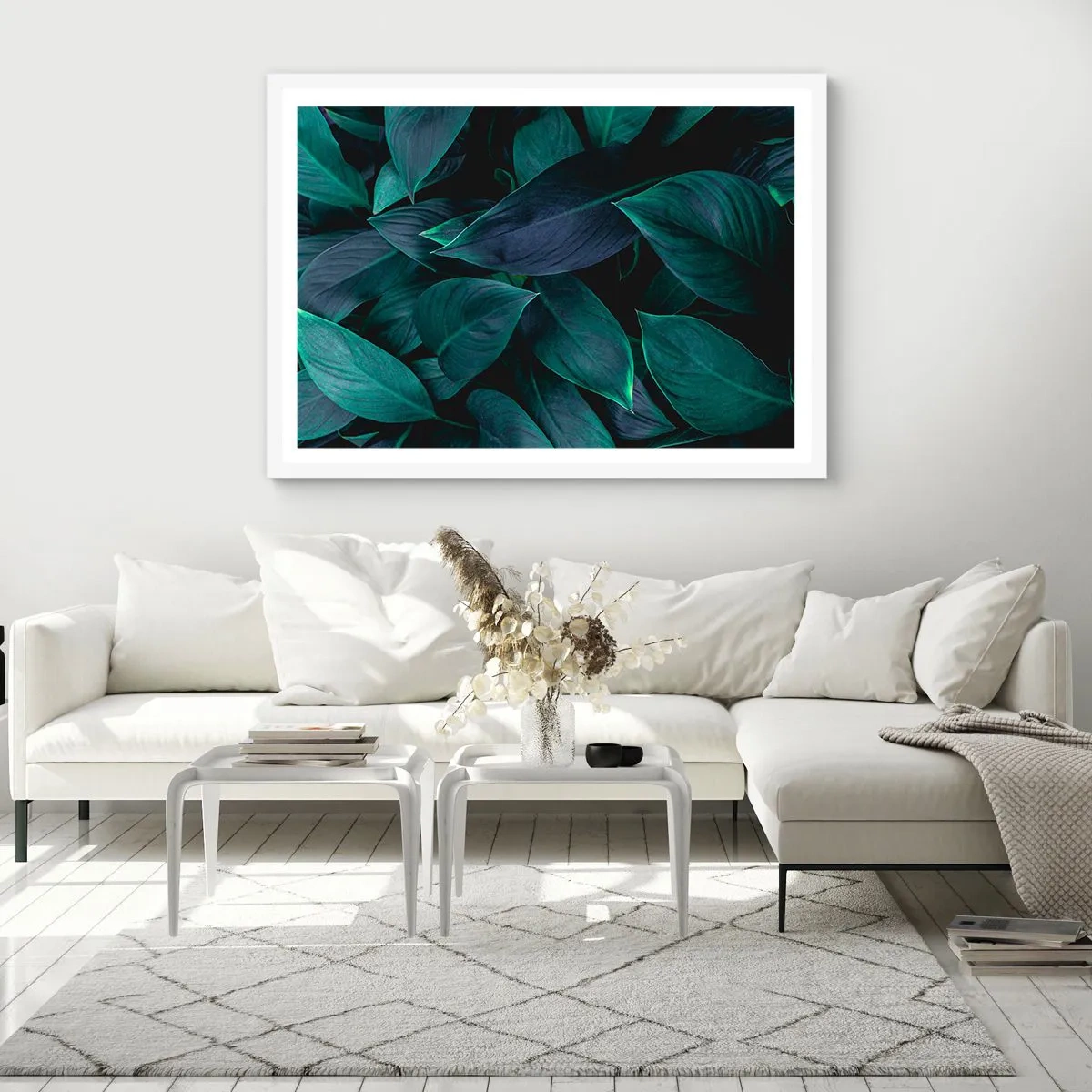 Affiche dans un cadre blanc - Poster - le vert lui-même - 50x40 cm