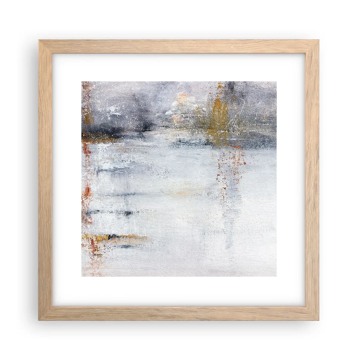 Affiche dans un chêne clair - Poster - Derrière l'air un rideau - 30x30 cm