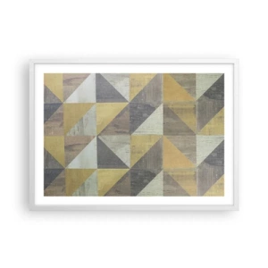 Affiche dans un cadre blanc - Poster - Suivant l'angle du triangle - 70x50 cm