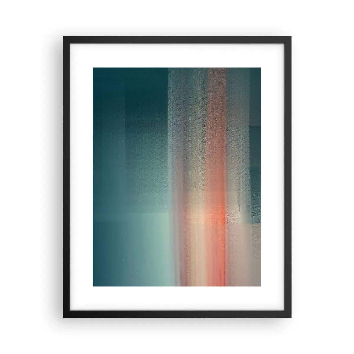 Affiche dans un cadre noir - Poster - Résumé : vagues de lumière - 40x50 cm