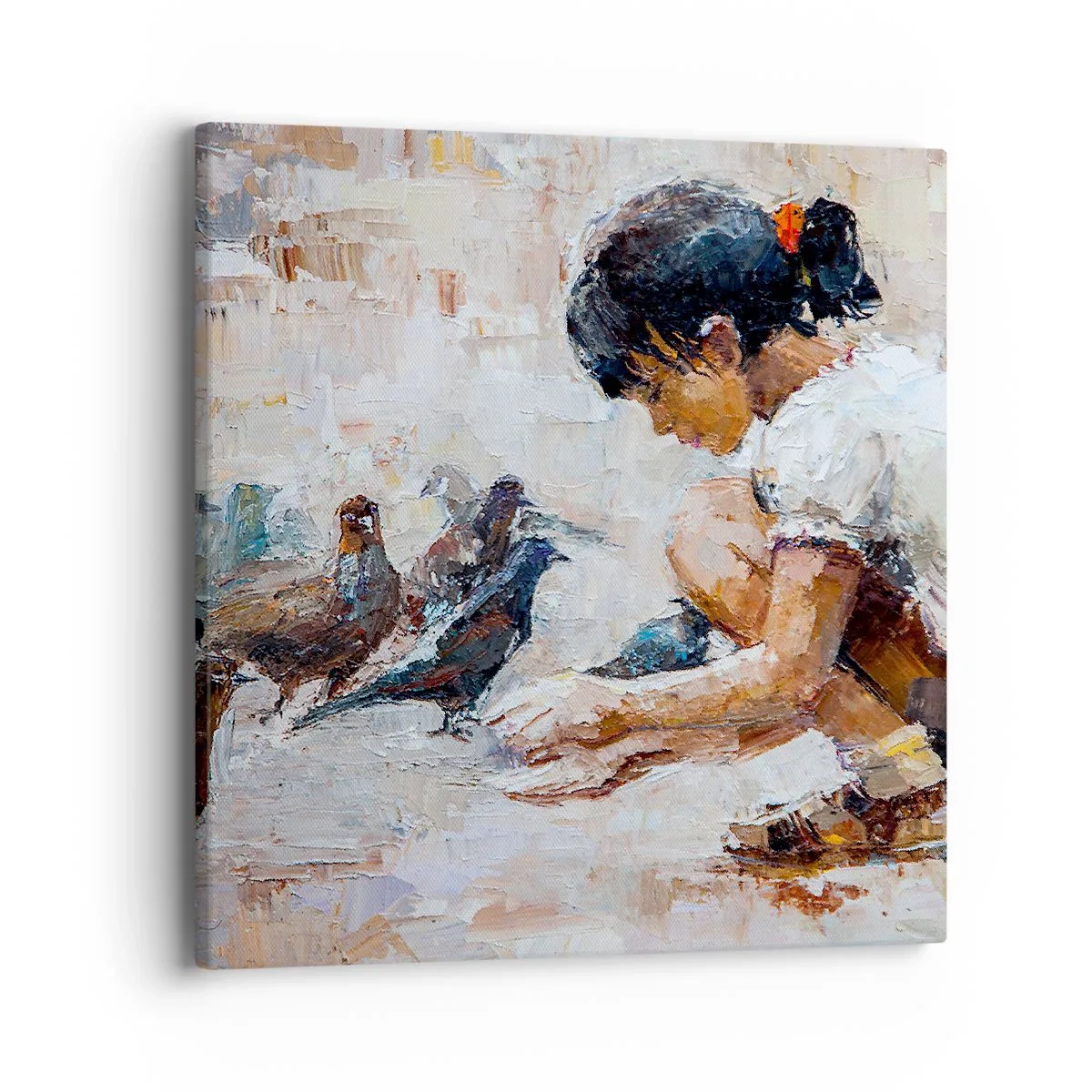 Impression sur toile - Image sur toile - Les plus petits et les plus gentils - 40x40 cm