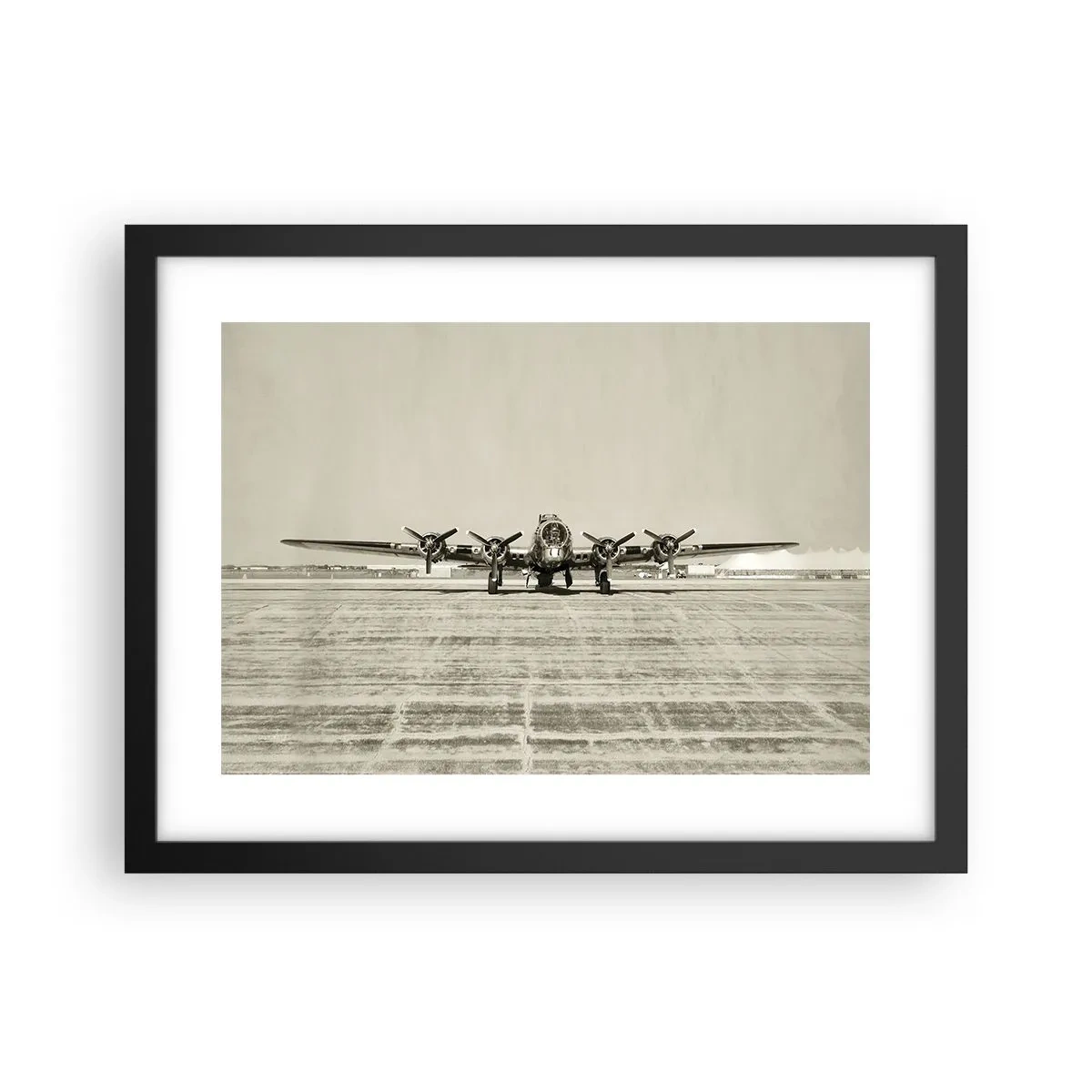 Affiche dans un cadre noir - Poster - Toujours prêt! - 40x30 cm