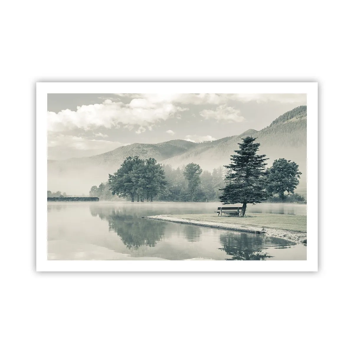 Affiche - Poster - Le lac dort encore - 91x61 cm