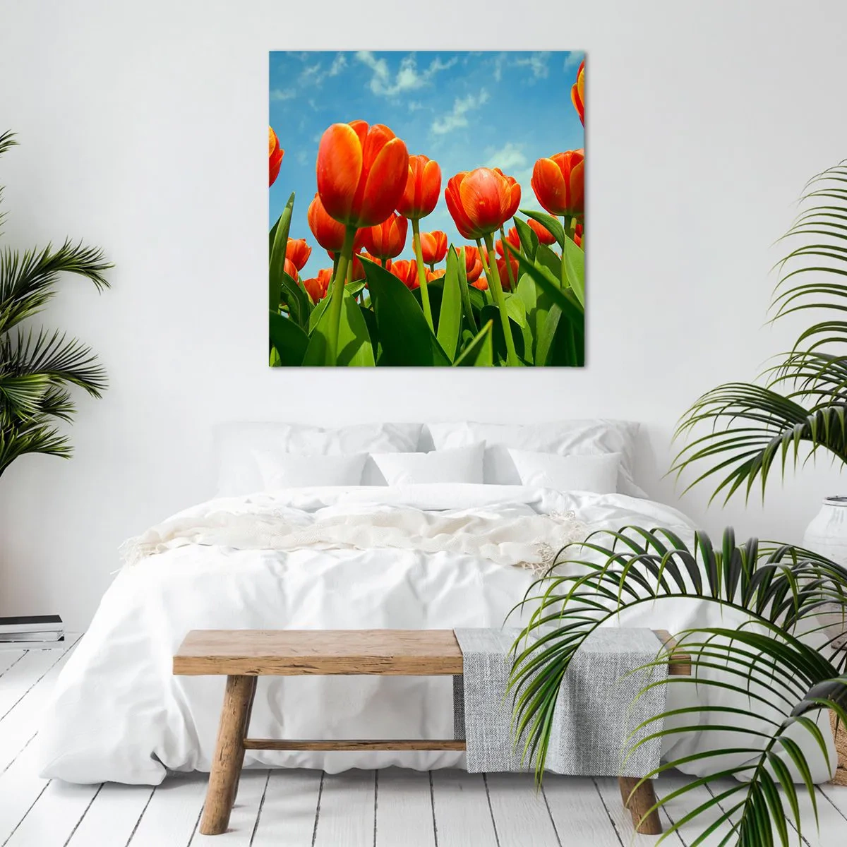 Impression sur toile - Image sur toile - A part le ciel bleu, ils n'ont besoin de rien dans leur vie - 70x70 cm