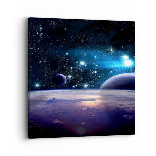 Impression sur toile - Image sur toile - Toujours seul? - 40x40 cm