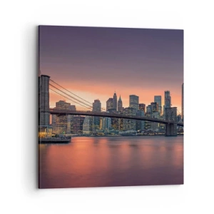 Impression sur toile - Image sur toile - Immergé dans le silence lilas - 70x70 cm