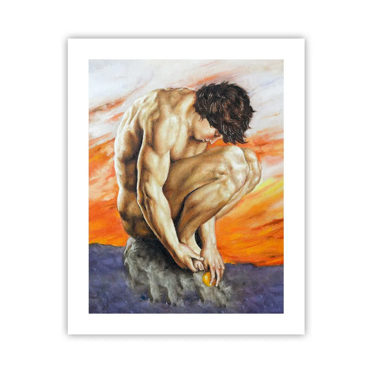 Affiche - Poster - Plongé dans ses pensées - 40x50 cm