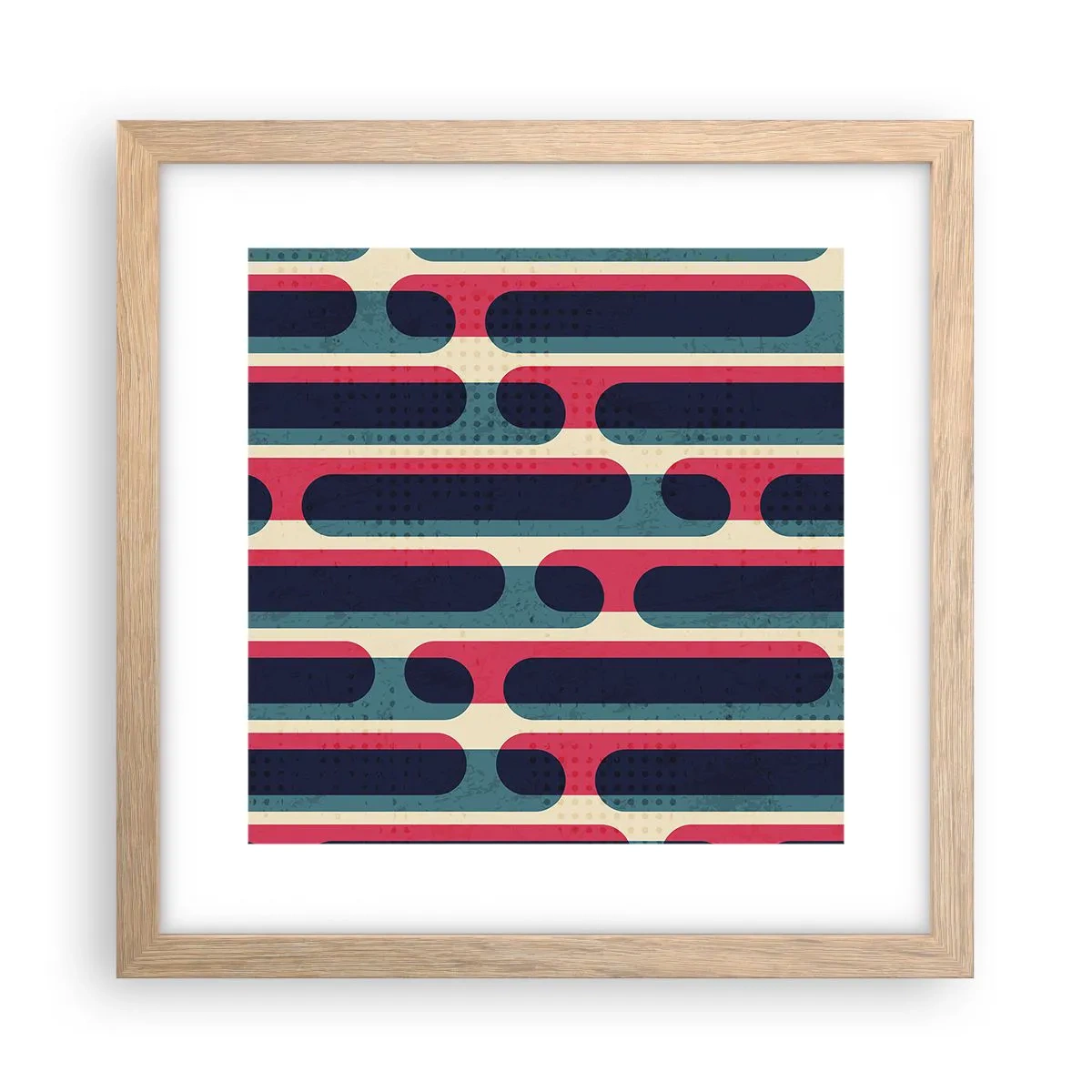 Affiche dans un chêne clair - Poster - En profondeur et sur l'avant - 30x30 cm