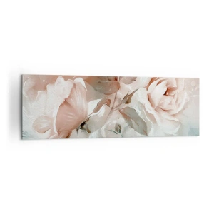 Impression sur toile - Image sur toile - Roses délicates aux tons pastel sur fond clair - 160x50cm - L'esprit du romantisme - Décoration murale moderne pour le salon et la chambre ARTTOR
