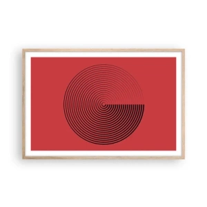 Affiche dans un chêne clair - Poster - Mouvement circulaire - 91x61 cm
