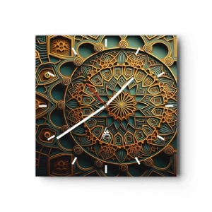 Horloge murale - Pendule murale - Dans une ambiance arabe - 40x40 cm