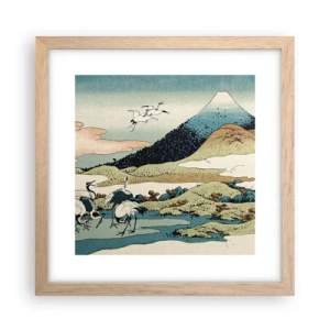 Affiche dans un chêne clair - Poster - Avec une âme japonnaise - 30x30 cm