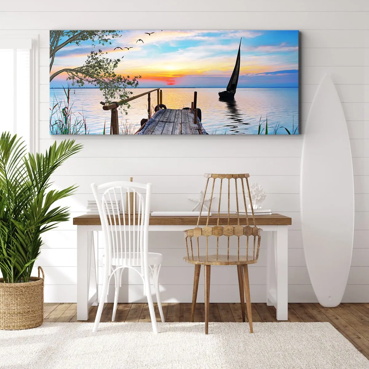 Impression sur toile - Image sur toile - Bonsoir! - 100x40 cm