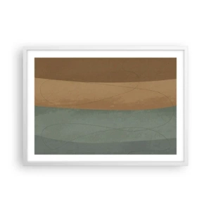 Affiche dans un cadre blanc - Poster - Composition horizontale - 70x50 cm