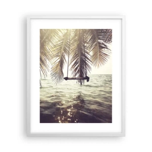 Affiche dans un cadre blanc - Poster - Vous pouvez vous balancer dans les nuages ​​à volonté - 40x50 cm