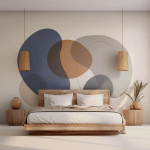 Papier peint sur mesure Premium Sand - Gouttes de couleur - Abstraction, Morceau, Graphique
