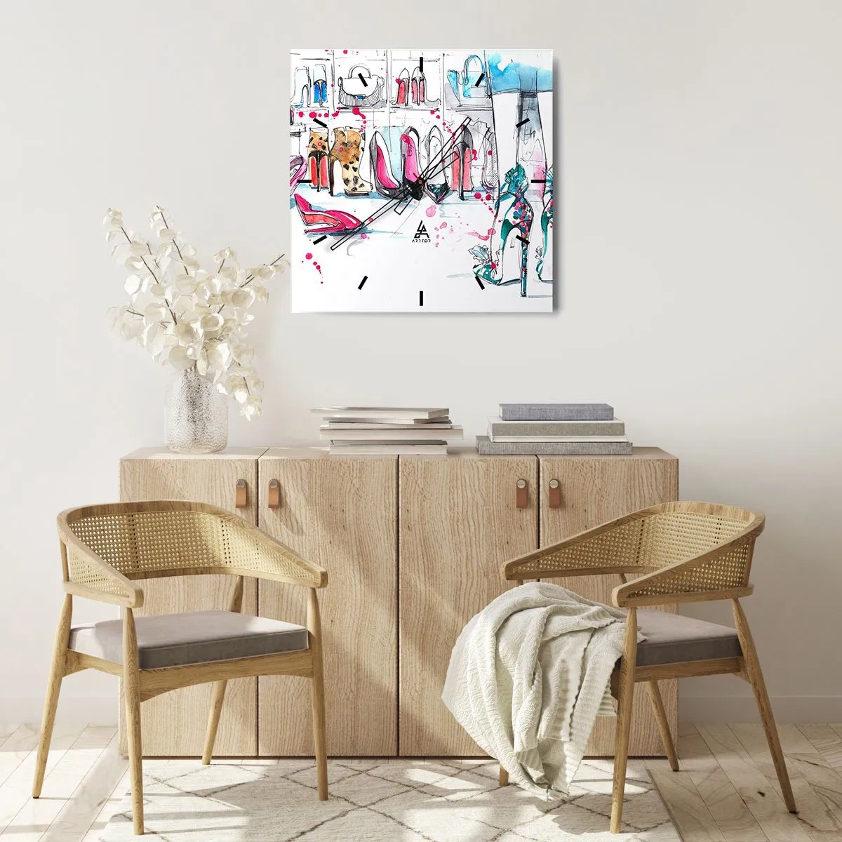 Horloge murale - Pendule murale - Sésame, ouvre-toi - 40x40 cm