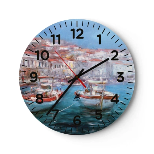 Horloge murale - Pendule murale - Baie italienne - 40x40 cm