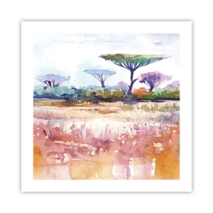 Affiche - Poster - Couleurs de savane - 50x50 cm