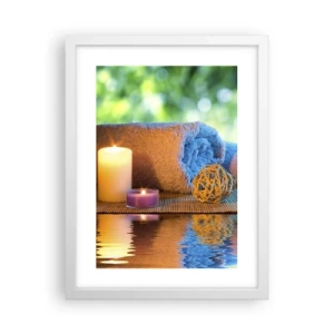 Affiche dans un cadre blanc - Poster - Temps pour le corps - 30x40 cm