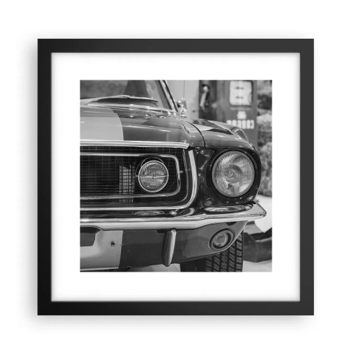 Affiche dans un cadre noir - Poster - Conduire dur - 30x30 cm