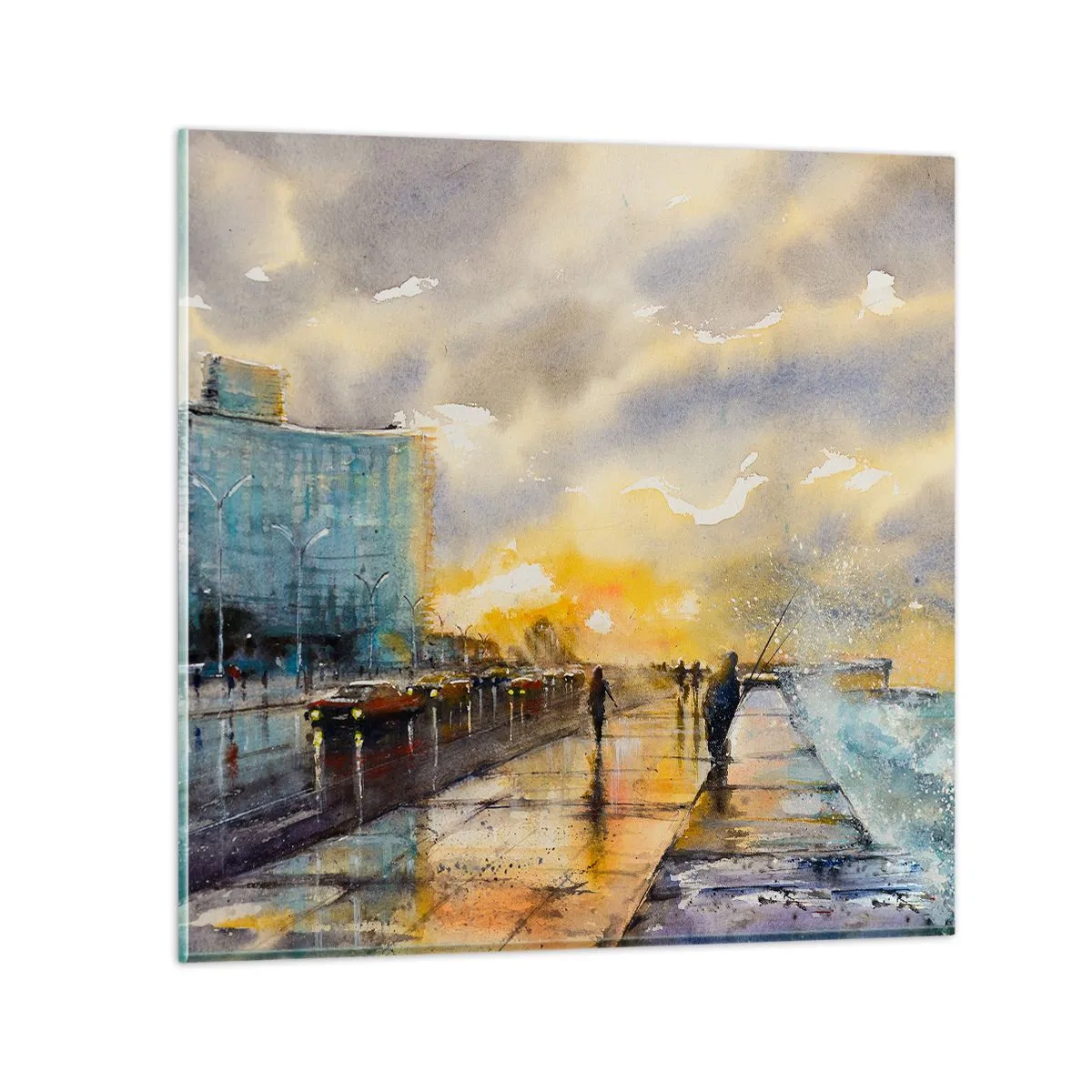 Impression sur verre - Image sur verre - La vie sur le rivage - 30x30 cm