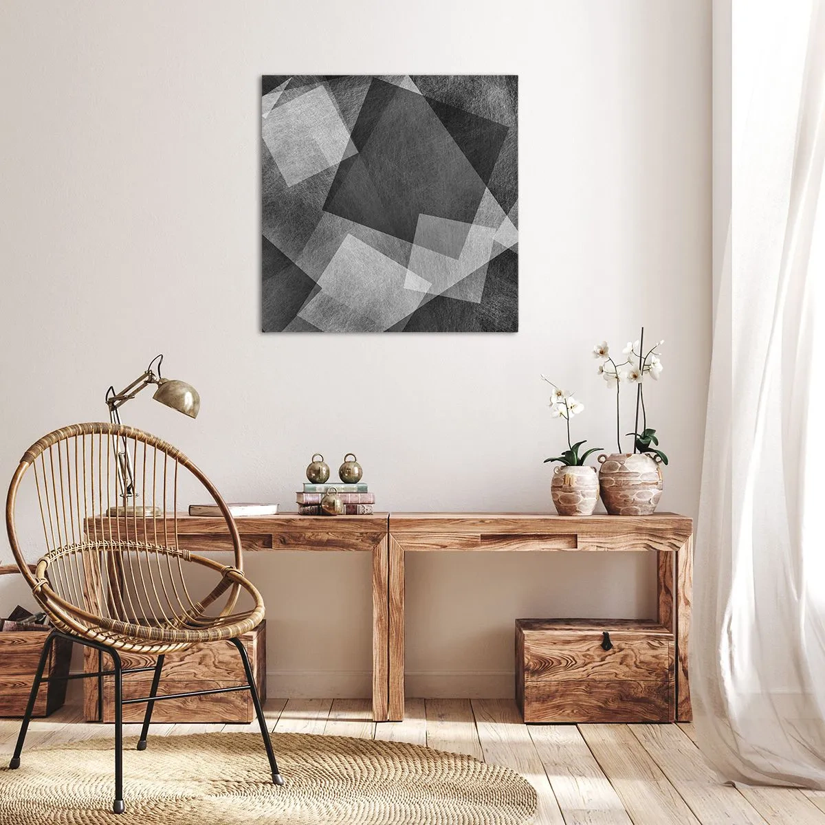 Impression sur toile - Image sur toile - Le symbole éternel de durabilité et d'ordre - 40x40 cm