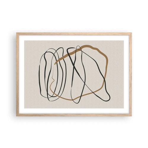 Affiche dans un chêne clair - Poster - Composition – danse en boucle - 70x50 cm