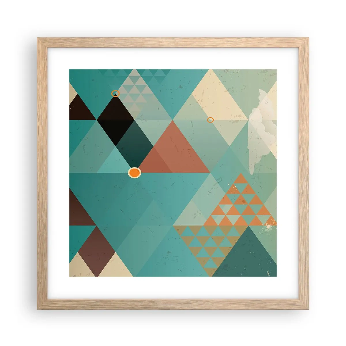 Affiche dans un chêne clair - Poster - Unité de la multiplicité, multiplicité de l'unité - 40x40 cm