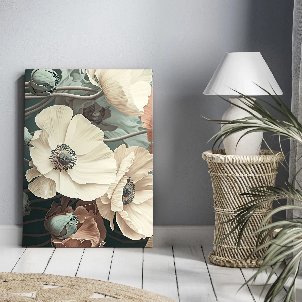 Impression sur toile - Image sur toile - Le murmure des coquelicots - 45x80 cm