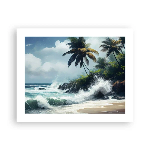 Affiche - Poster - Sur une côte tropicale - 50x40 cm