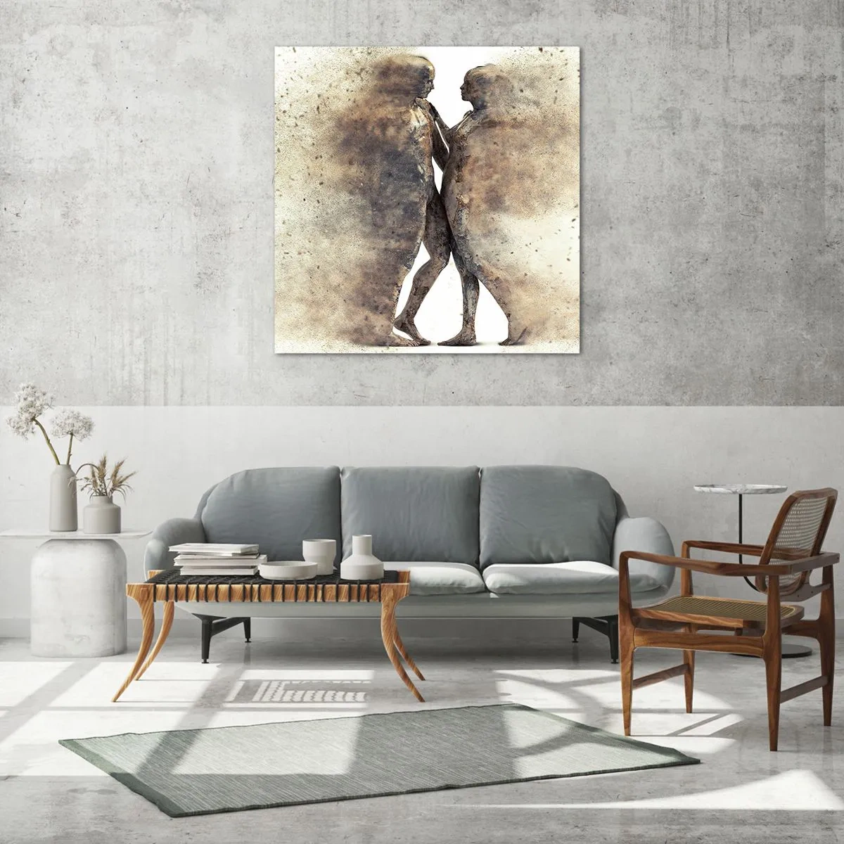 Impression sur verre - Image sur verre - Ils sont sortis de la poussière pour aimer - 40x40 cm