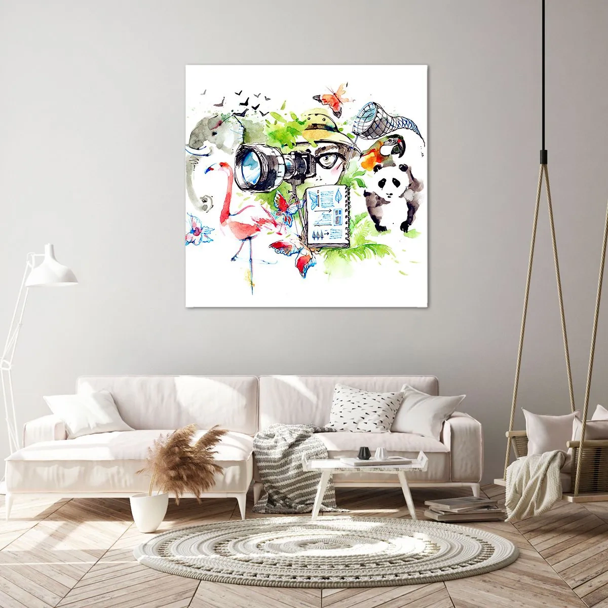 Impression sur toile - Image sur toile - Dans l'objectif d'un voyageu - 60x60 cm