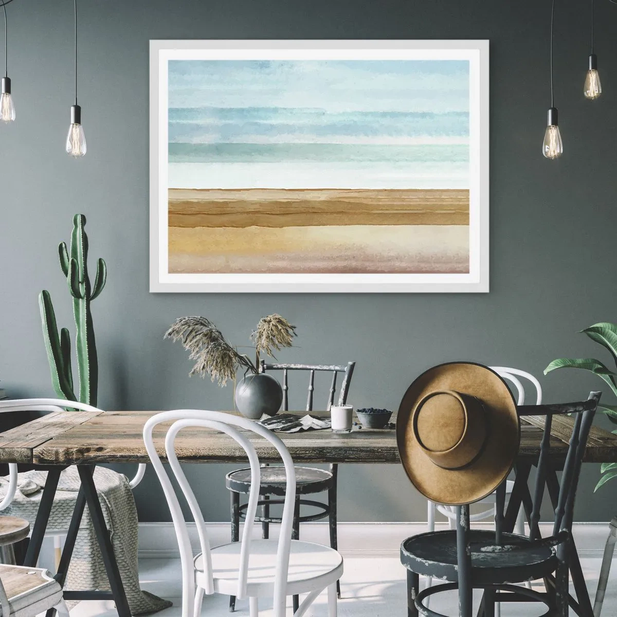 Affiche dans un cadre blanc - Poster - Réconfort - 40x30 cm