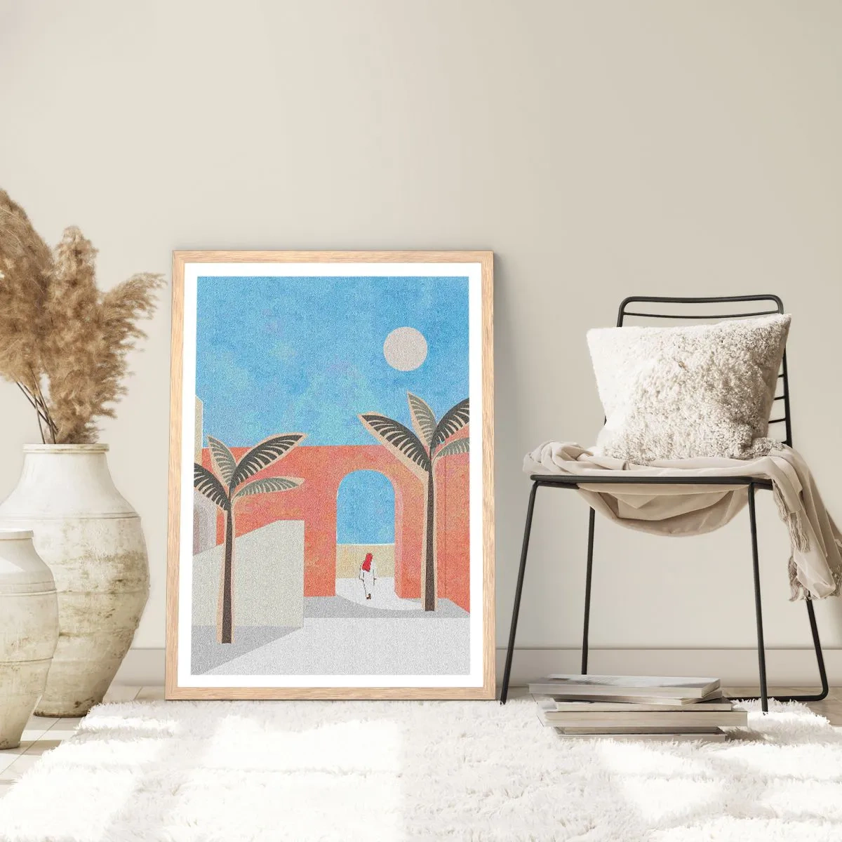 Affiche dans un chêne clair - Poster - Journée arabe - 40x50 cm