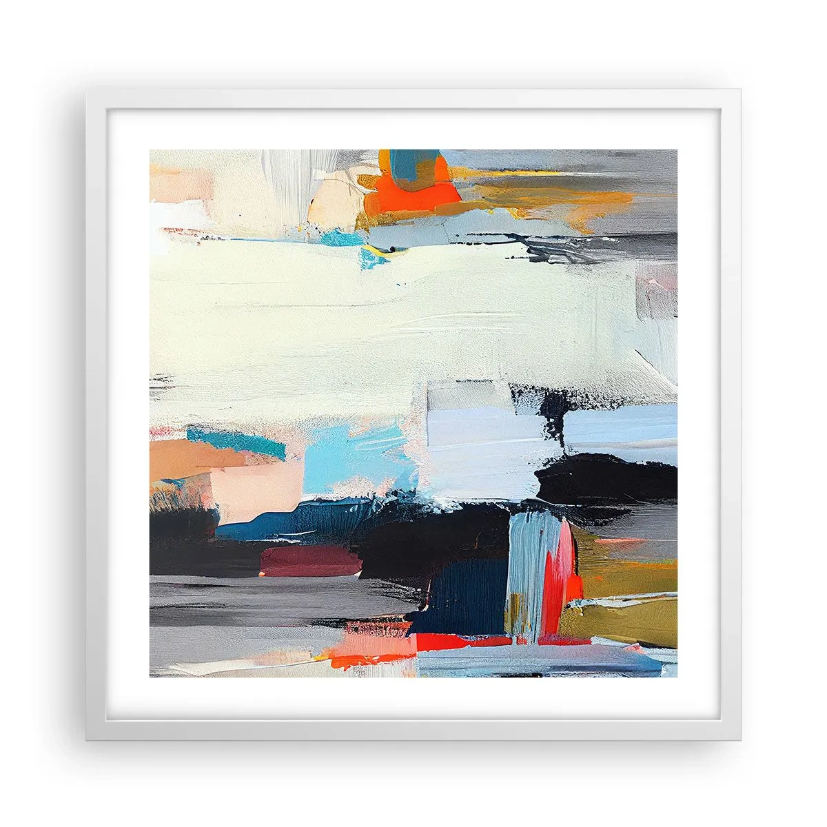 Affiche dans un cadre blanc - Poster - Y a-t-il une méthode ? - 50x50 cm