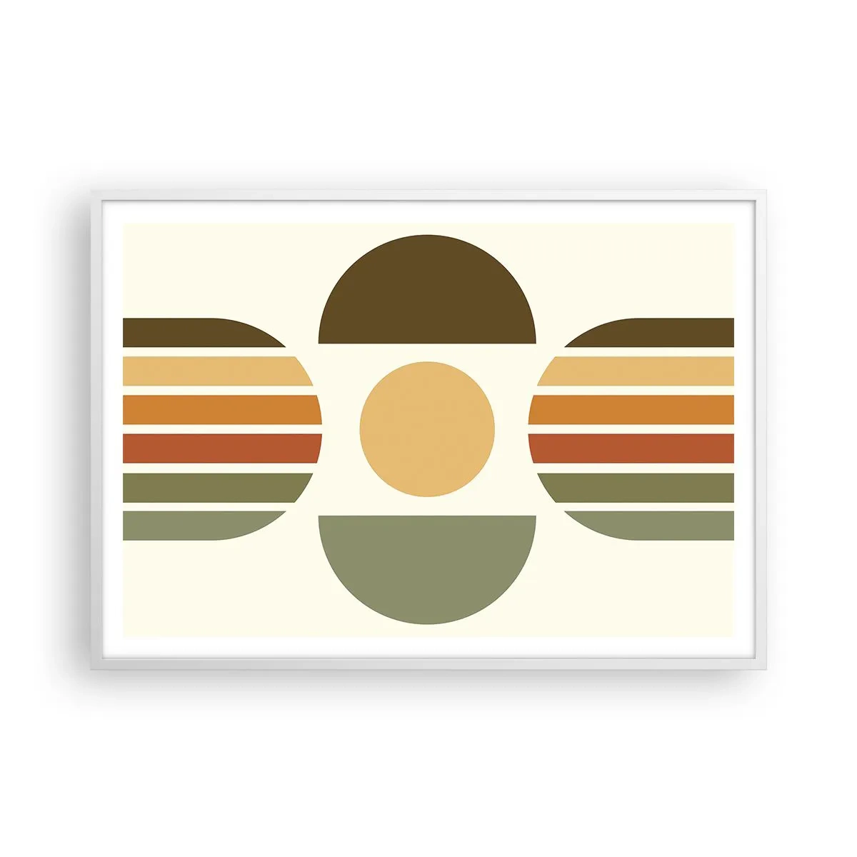 Affiche dans un cadre blanc - Poster - Dans les coulaurs de la terre - 100x70 cm