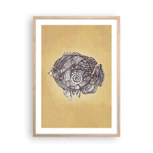 Affiche dans un chêne clair - Poster - D'un océan d'ornements - 50x70 cm