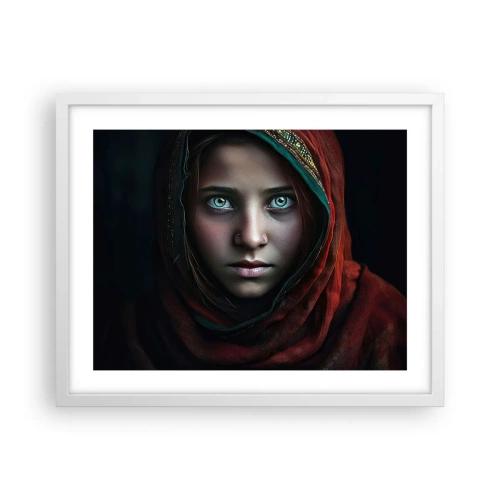 Affiche dans un cadre blanc - Poster - Princesse orientale - 50x40 cm