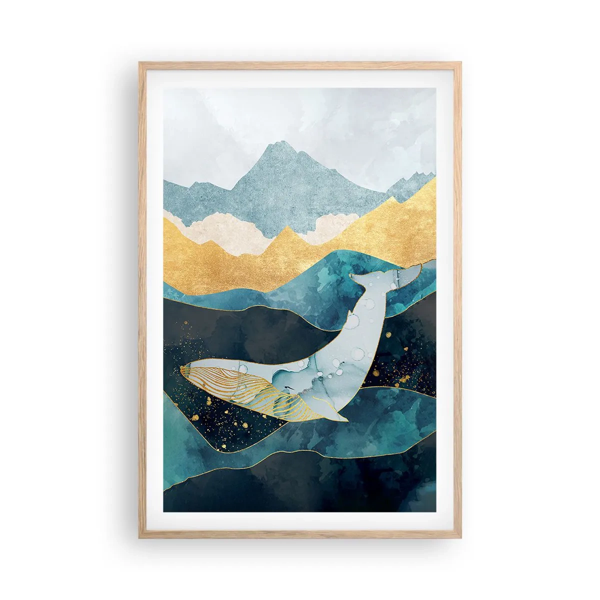 Affiche dans un chêne clair - Poster - La beauté fraîche du nord - 61x91 cm